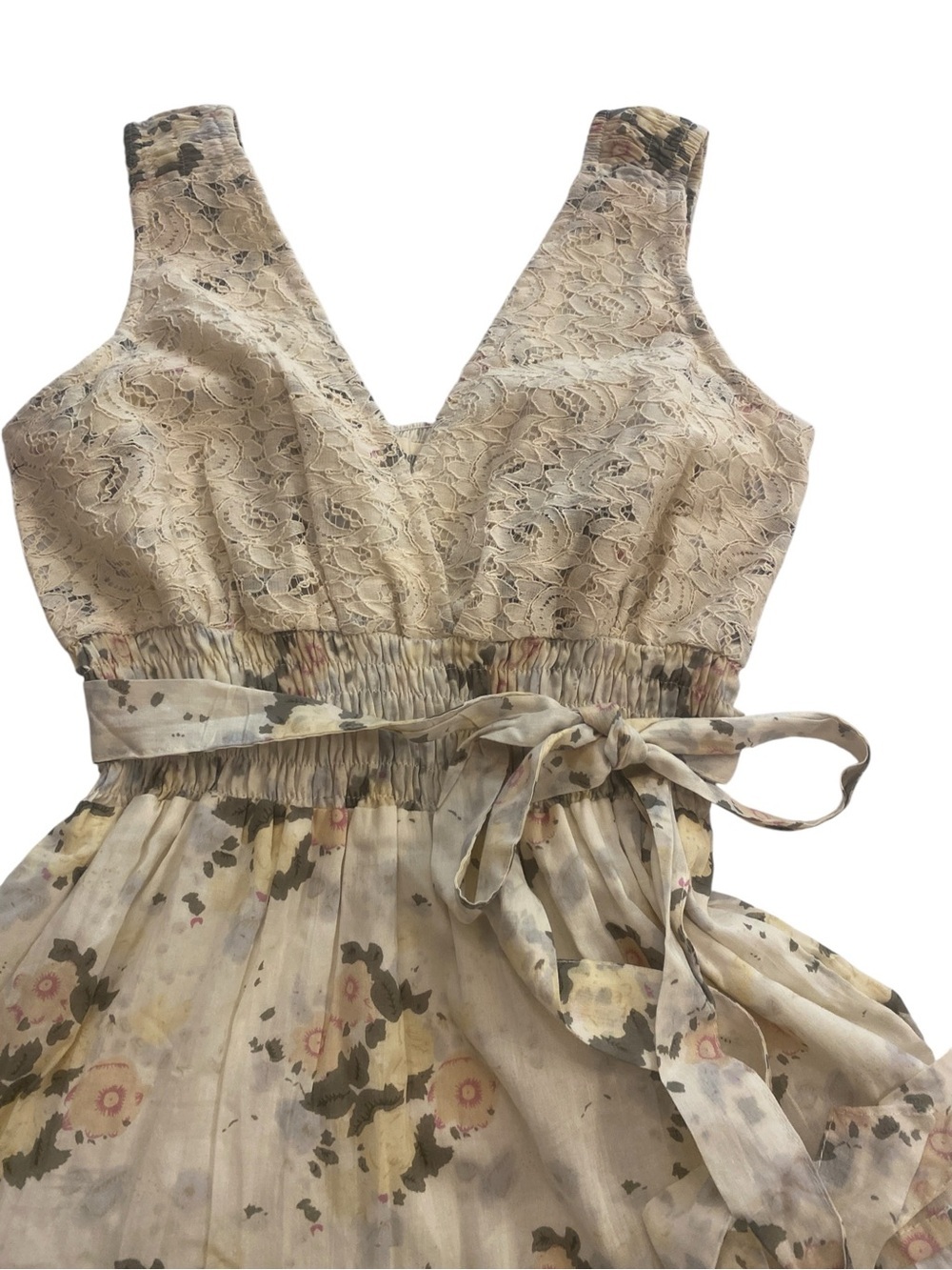 Women’s Floral Tiered Maxi Sleeveless Cottagecore Boho Lace Annabella New xs-s - Picture 2 of 15